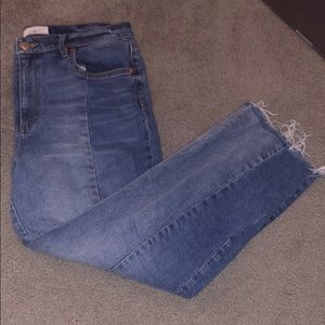 half&half seemed mom jeans